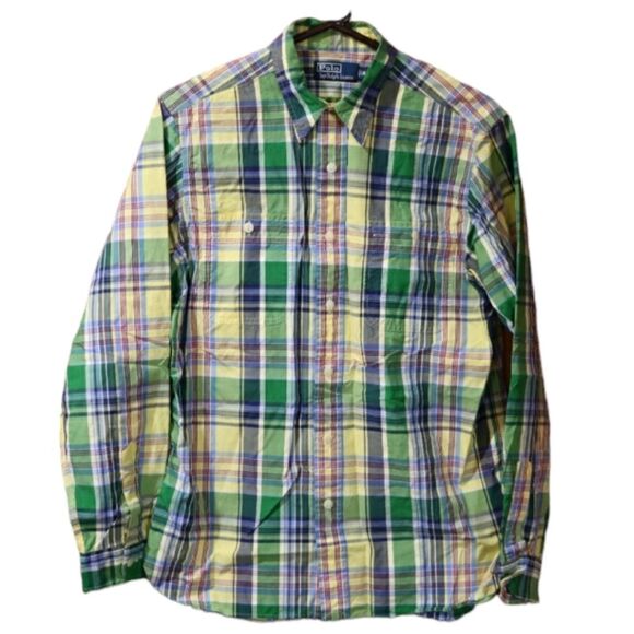 Polo by Ralph Lauren Other - Polo Ralph Lauren Green & Yellow Plaid Long Sleeve Button Down Shirt Medium